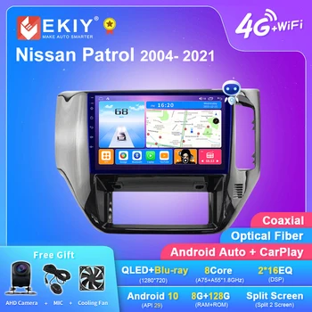 EKIY T7 Android Auto Radio Za Nissan Patrol 2004-2021 RHD 8G + 128G 1280*720 Stereo Media Player Navigacija GPS 2din