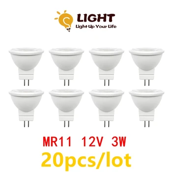 Energy saving led žarulja Mr11 GU4 20ШТ 12V 3W Cob Reflektor s visokim люменом toplo bijelo svjetlo umjesto halogene žarulje snage 50 W
