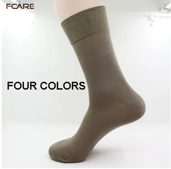 Fcare 10 kom. = 5 parova crnci, kaki, tamno-sive, smeđe 43-46 čarape s dugim штанинами od бамбукового vlakana bambusa muške poslovne čarape calcetines