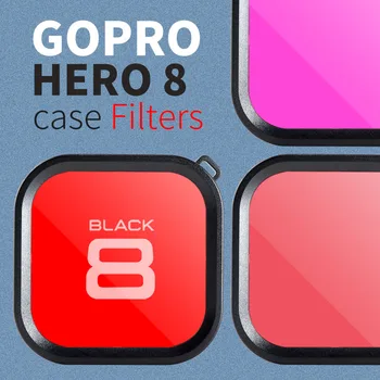 Filter za Objektiv za Ronjenje za GoPro Hero 8 Polarizator Crvena Ljubičasta Filter za Objektiv za Akcijske kamera GoPro Hero 8 Pribor Filter za Objektiv