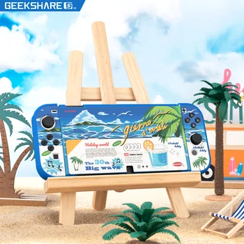 GeekShare Sea Island Holiday Nintendo Prekidač OLED Zaštitna Ljuska Kvalitetne PC-Tvrdi Torbica Za Prekidač OLED Split Joy-con Poklopac