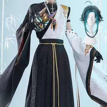 Genshin Impact Xiao Drevni Cosplay Odijelo Igra Anime Cos Odjeća Komplet Мандрил Pogodan Za Muškarce Žene Odijelo Za Igranje Uloga