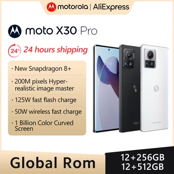 Globalna ugrađena memorija Motorola moto X30Pro 5G 200MP Trostruka Skladište Dolby ATMOS Snapdragon8 + Gen1 Čip 144 Hz Ekran 125 W Nitrida Brzo Punjenje