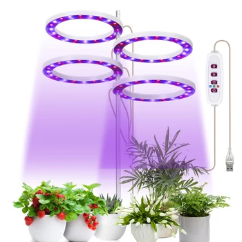 Halo Angel Ring Grow Svjetla za Male Biljke, Led Svjetiljka za biljke punog Spektra, Podesivo po Visini svjetla za uzgoj Biljaka