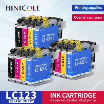 HINICOLE za Brother LC123 Ink cartridge je Kompatibilan za MFC-J4510DW MFC-J4610DW Ink cartridge LC121 MFC-J4410DW MFC-J4710DW