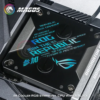 Hladnjak za cpu bloka ARGB Symphony ROG Edition za LGA1700 1200 20XX 115X Intel sve serije, postavljanje predloška