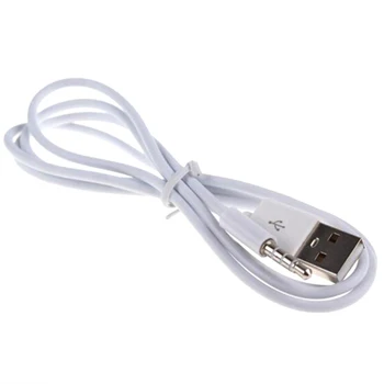 Hot！De datos USB de 1m/Adaptador de carga de Cable de Audio de 3,5 mm AUX macho Jack-a, USB 2.0 Kabel para cargar Cable adaptador