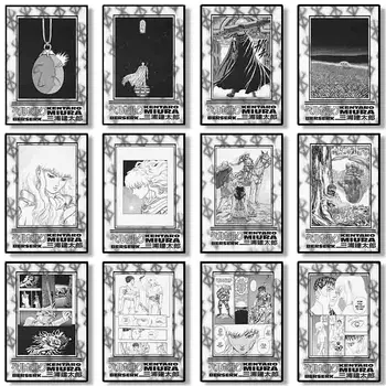 Igra Je Poludeo Plakat Manga Crno-Bijela Anime Lik Platnu Wall Art Crtanje Stripova Ukras Home Dekor Sobe Poklon