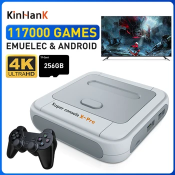 Igra kutija 4K, retro Igraća konzola za video igre, super Konzola X Pro s 110000 Igre Arkada/PSP/ PS1/N64/DC, konzole za Plug And Play