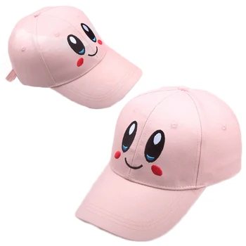 Igre Figure Anime Kirby, Ljetna Svakodnevni Kapu Za Slatka Djevojčice, Žene Pink Kapu s Uzorkom Kirby, Di Doo, s Vezom, Šešir Od Sunca