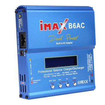 IMAX B6AC 80 W Lipro NiMH Litij-ionska punjiva Ni-Cd Ionska Običnu Bateriju Ravnotežu Punjač Praćenje Ulaznog napona Skladištenje Podataka Zidni utikač EU
