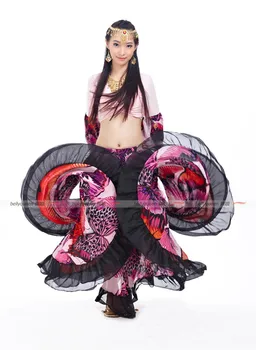 Indija kvalitetne jeftini цыганские suknje za trbušni ples za žene s velikim cvjetovima plesni kostim NMMQB01