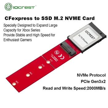 IOCREST Kartica Adaptera za XBOX CFexpress Za SSD M. 2 NVME Kartica s Western Digital CH SN530 1 TB za igre s proširenim tvrdim diskom XBOX