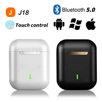 J18 TWS Bluetooth Slušalice 5,0 Bežični HD Hi-Fi Sportske Slušalice S Mikrofonom Stereo Slušalice Sa redukcijom šuma za telefoniranje bez korištenja ruku