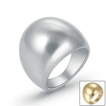 Jamstvo Ovalni Prsten Od Nehrđajućeg Čelika Za Žene Djevojka Jednostavan Prst Modni Nakit Poklon Za Rođendan