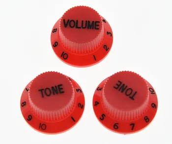 KAISH Set od 3 Crvena s crnim ST Gitara olovke za kontrolu glasnoće i tona