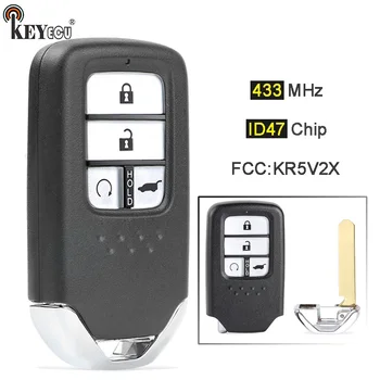 KEYECU 433,92 Mhz ID47 Čip FCC-a: KR5V2X A2C83162500 Zamjena 4 gumba za Smart Remote Auto Privezak za Honda Pilot
