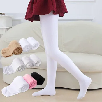 Komplet od 3 predmeta, Uske Čarape za djevojčice, Elastične Plesne Hulahopke, Običan Mekane Čarape za Djevojčice od 1 do 12 godina