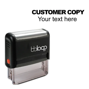 Kopija klijenta Bbloop sa slovima u stilu knockout i dizajnom pomoću samoljepive tinte