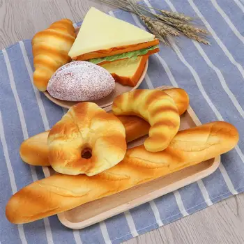 Kruh Je Hrana Lažni Umjetni Model Simulacije Rekvizite Francuski Desert Torta Dekor Umjetna Igra Pu Realno Igranje Uloga Oslanjanje Hljeb Djeca