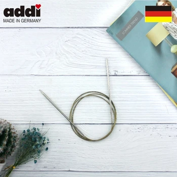 Kružne igle za pletenje Addi 105-7-120 cm s латунными savjete i zlatnim kablovima