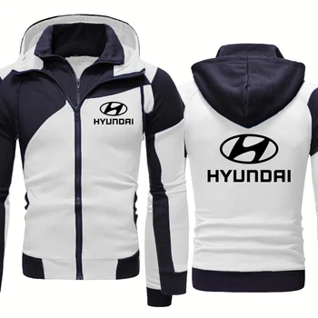 Kvalitetan Svakodnevni Auto Hyundai Sa Logom, Proljeće-Jesen Modni je Muška Sportska Jakna Od Čistog pamuka, Muška Lažna Dvojka