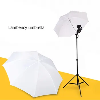 Lagana Bljeskalica za studijske fotografije, 33 inča 83 cm, Prozirni Kišobran S Blagim Odsjajem, Bijeli Najlon Materijala, Aluminijski Štap