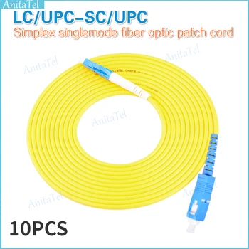 LC / UPC-SC / UPC 10 kom/ paket UPC Симплексный однорежимный SM fiber-optički patch kabel 2,0 mm 3,0 mm FTTH svjetlovodni kabel