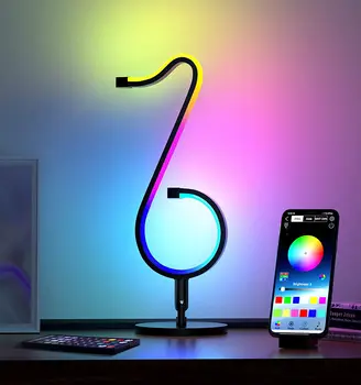 LED Pametan RGB stolna lampa USB Atmosferski svjetiljka s APLIKACIJOM za Daljinski Upravljač noćno svjetlo za Spavaće sobe, Dnevni boravak Zidni Kućni Dekor Tiktok