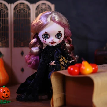 LEDENI Lutka DBS Blyth 1/6 bjd Halloween ručno oslikana šminka bijela koža anime skup lutka poklon