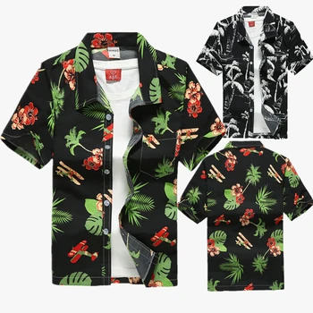 Ljetni Havajski Gospodo Plaža Majica Kratkih Rukava, Svakodnevne Košulje S Cvjetnim Ispis, Velike Dimenzije S-5XL, Havajske Košulje Aloha, Muška Odjeća