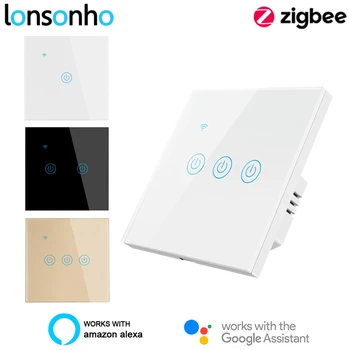 Lonsonho Zigbee Smart Switch EZ 220 Kompatibilan sa/Bez Neutralnog Tuya Smart Life Zidni Touch Prekidači Alexa Google Home