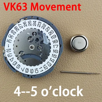 Mehanizam VK63A Kvarcni sat Sa datumom u 4-5 sati Kronograf Satni mehanizam w/Battey sati VK SERIJE VK63A VK63 S jednim kalendarom