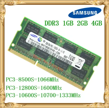 Memorija za laptop Samsung DDR3 4 GB 2 GB 1 GB 1066 1333 na 1600 Mhz PC3-10600 8500 12800 laptop ram-10600S 2G, 4G