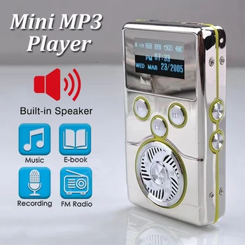 Mini MP3 player Metalni Music player 8 GB Sportski Player za Trčanje Ugrađeni Zvučnik MP3 s Podrškom za ekran Fm radio/Snimanje/E-knjiga