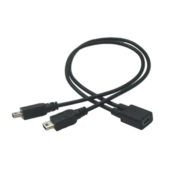 Mini USB 2.0 Ženski Do 2 Mini USB Muški Zajednički Razdjelnik Y Produžni kabel Punjač Adapter Kabel 30 cm Mini USB Razdjelnik Kabel