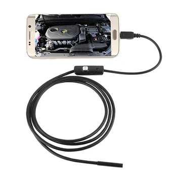 Mini USB Endoskop Skladište 7 mm Vodootporan 720 P HD Бороскоп Zmija Inspekcijskog Cijev Kamkorder Adapte Podesiva Za Smartphone