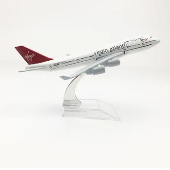 Model aviona Virgin Atlantic Boeing 747 avion 16 cm Metalne slitine za lijevanje pod tlakom 1:400 model aviona igračka za djecu Besplatna dostava