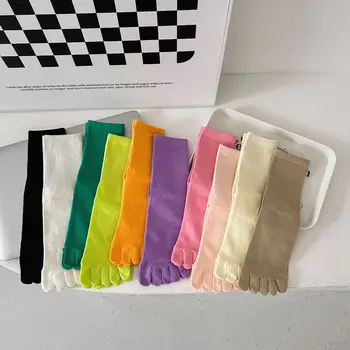 Modni Pamučne Čarape Sa Pet Prstiju, Antibakterijski Prozračna Šarene Mekane Elastične Čarape-cijevi, Čarape Harajuku S Vrhom
