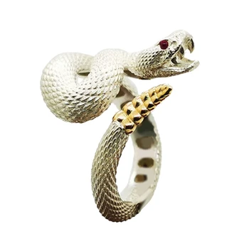 N1HE Životinja Otvoreni Prsten Klasicni Snake Prsten za Žene, Djevojčice, Muškarce Opasno Zmija Prsten s Repom Otvaranje Podesiv Prsten Nakit Pokloni
