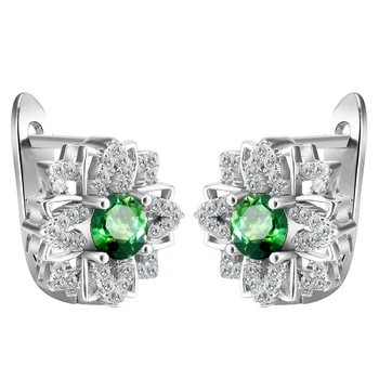 Nakit dizajn načina jedinstvene posrebreni srebrom naušnice zaruka dragog Kamena AAA zelene boje bijele DOBAR za žene