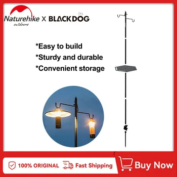 Naturehike-Blackdog Vanjski Kamp Planinarenje Aluminijska Legura Izmjenjivi Bandera Prijenosni Ribolov Visi Svjetiljka Stalak Popravljajući