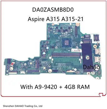 NBGNV11004 NBGNV1100C NBGNV11006 za Acer Aspire A315 A315-21 Matična ploča laptopa DA0ZASMB8D0 s A9-9420 4 GB ram-a DDR4 100% Test