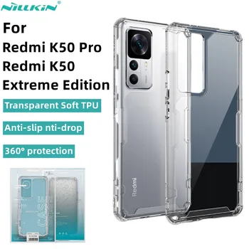 NILLKIN Za Xiaomi Redmi K50/K50 Pro Torbica Prozirni Poklopac Prozirni Mekana Silikonska Stražnji Poklopac Od TPU Za Redmi K50 Ultra Anti-Drop