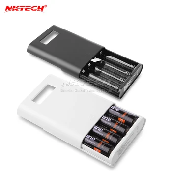 NKTECH E3S Vanjsko Napajanje 18650 Baterija USB LCD Punjač, Kutija 4 Utora Za Mate 20 P20 Pro iPad Air, iPhone XS 7 8 Tableta Cell