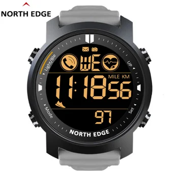 NORTH EDGE Smart Satovi Za Muškarce Monitor Srčane Vodootporan 50 M Plivanje, Trčanje, Sportske Pedometar Štoperica Smartwatch Android IOS