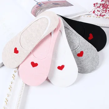 Nove Čvrste Ženske Čarape S Uzorkom Srca, Japan, Proljeće-Ljeto, Tanke Prozračne Pamučne Čarape Za Djevojčice, Čarape Za Mlade