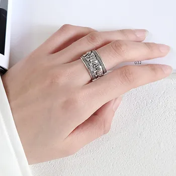 Novi Dizajn Ličnosti Klasicni Slon Prsten Za Za Žene Svadbeni Nakit Podesivi Starinski Prst Prsten Anillos