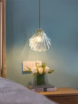 Noćni Luster U obliku Školjke Crystal Led Viseće Svjetiljke Noćnim Ormarićima Lampa Visi Svjetiljka Led za Spavaće sobe