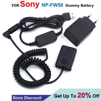 NP-FW50 Lutka Baterija + Rezervne Baterije za telefone AC-PW20 BC-VW1 USB Kabel + QC3.0 USB Punjač Sony A7S2 A7S A7 II A7R A7RII a7m2 A6000 A6300